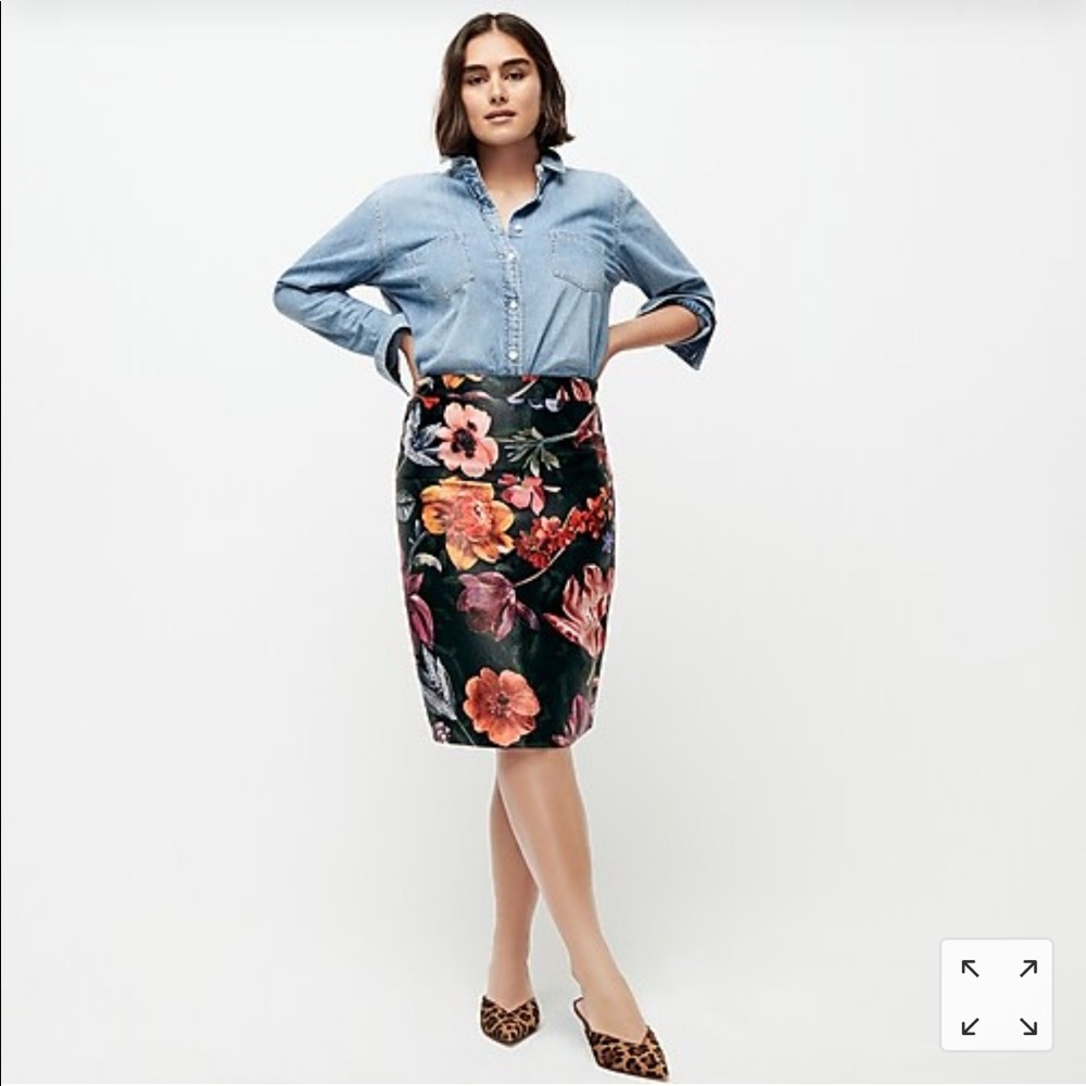 NWT J. Crew Jacquard pencil skirt
